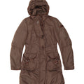 PEUTEREY Wattierter Damenmantel mit Kapuze IT 40 Small Khaki Polyester