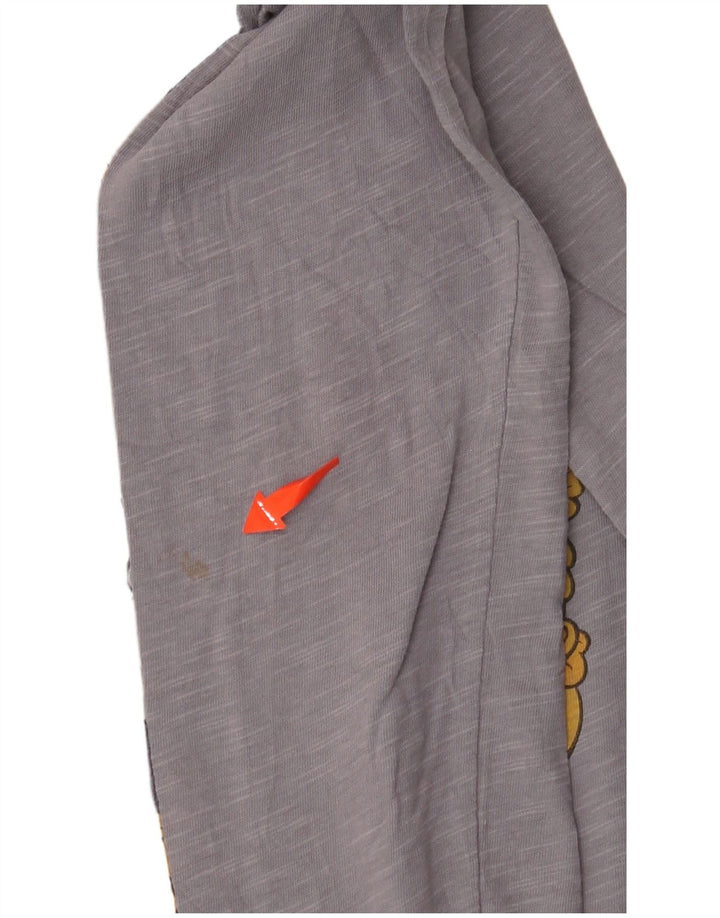 BENETTON Mädchen Disney Graphic Top Langarm 13-14 Jahre Grau meliert