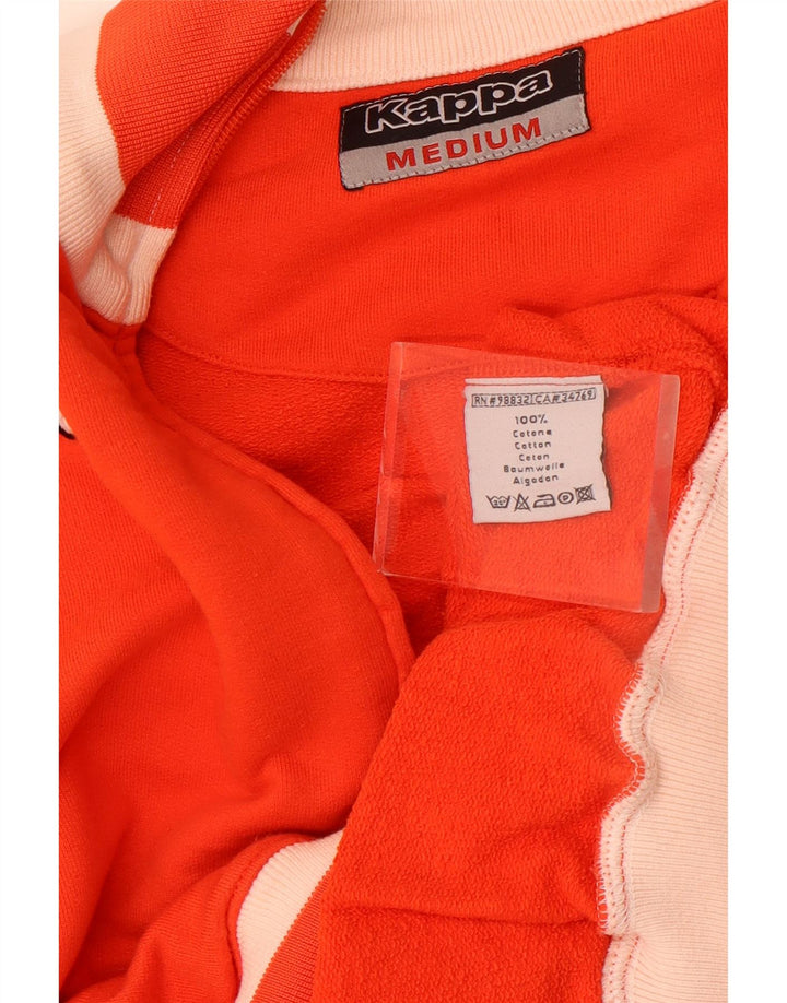 Kappa Herren-Trainingsanzug-Top-Jacke aus mitteloranger Baumwolle