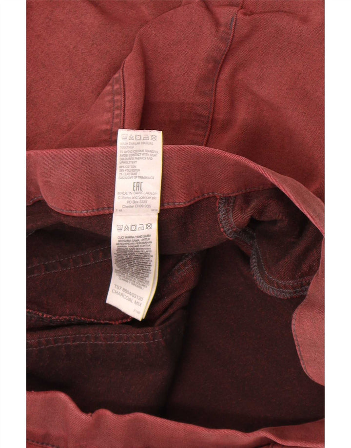 Marks & Spencer Damen Jegging-Jeans UK 12 Medium W30 L30 Rote Baumwolle