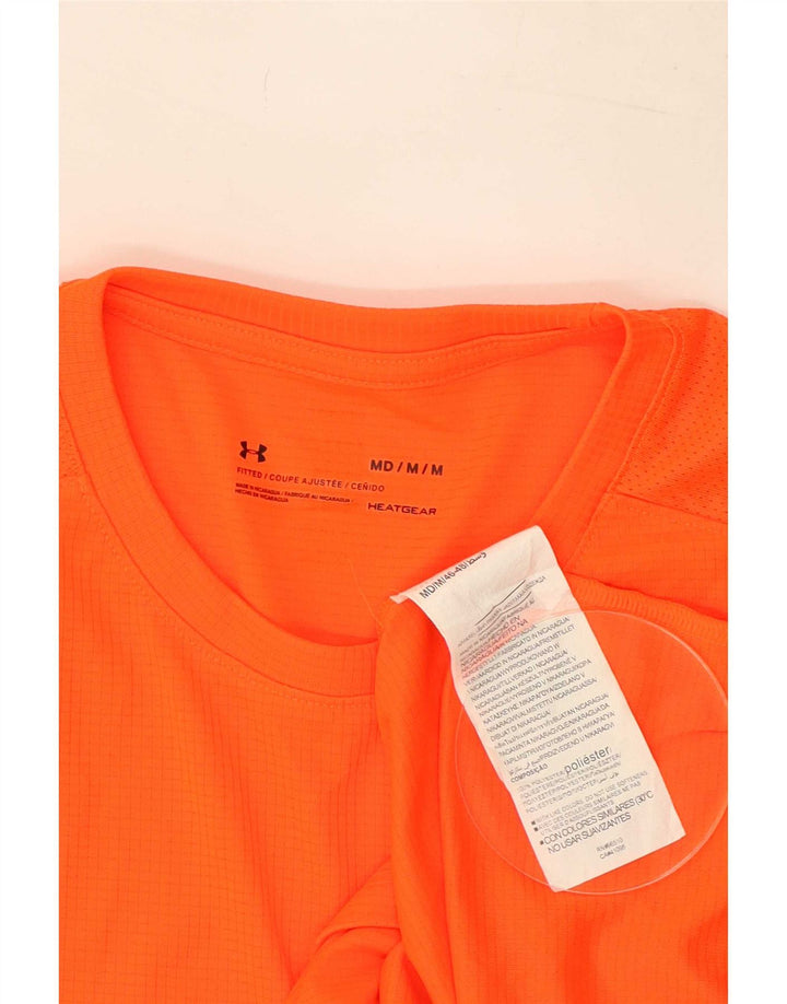 Under Armour Herren Heat Gear T-Shirt Top Mittelorange Polyester