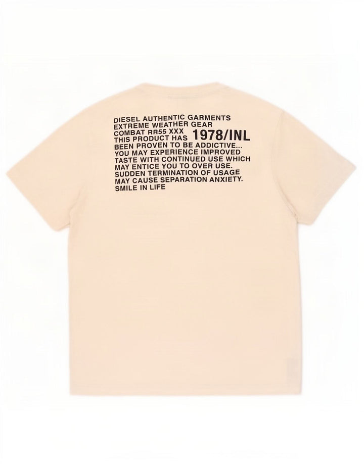 Diesel Herren-T-Shirt mit Grafik, mittelweiße Baumwolle