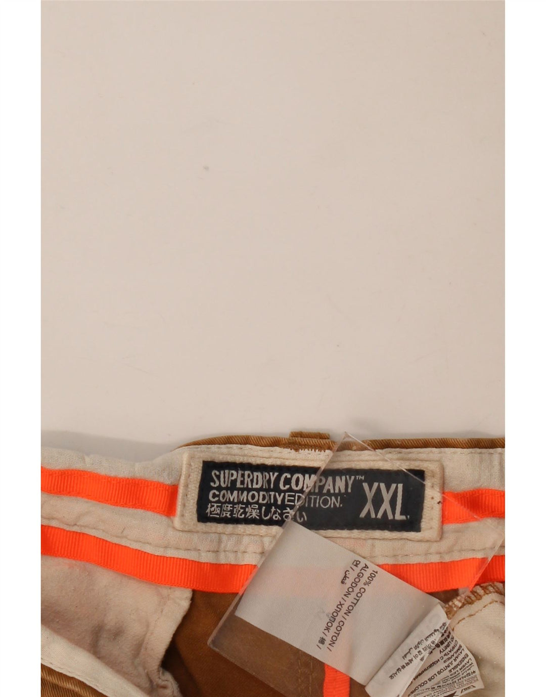 SUPERDRY Herren Chinoshorts 2XL W42 Beige Baumwolle