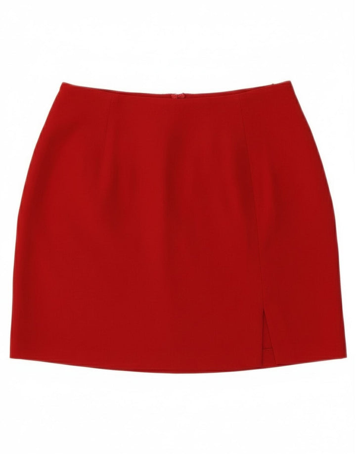 Aspesi Damen Minirock mit hoher Taille IT 42 Medium W25 Rot