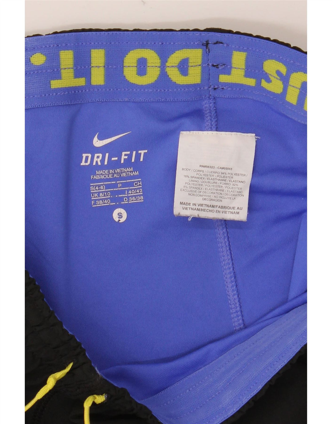 NIKE Damen Sportshorts UK 8/10 Small Schwarz Polyester