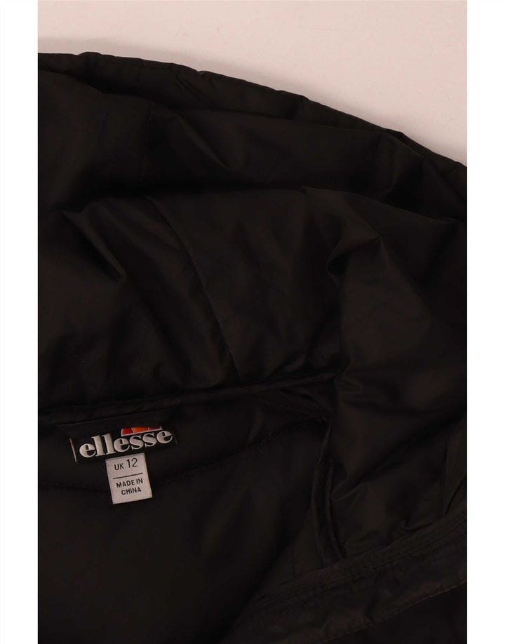 Ellesse Damen-Weste mit Kapuze, gepolstert, UK 12, Mittelschwarz, Polyester
