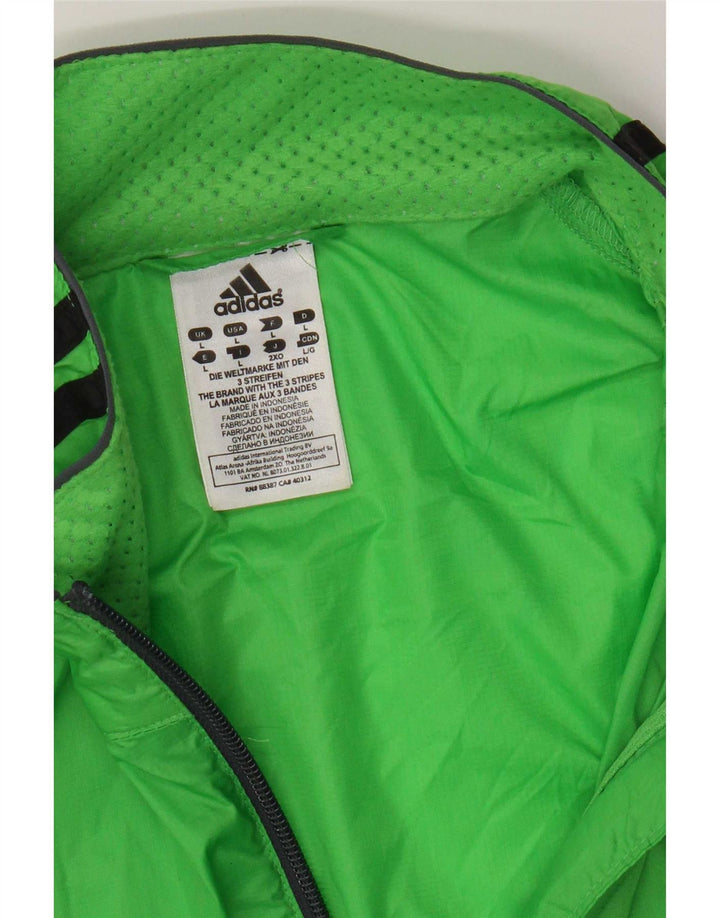 Adidas Herren Regenjacke UK 40 Large Grün Nylon