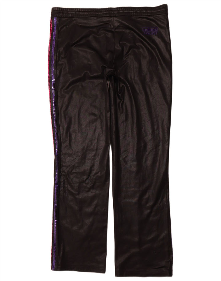 ADIDAS Damen Trainingshose UK 18 XL Schwarz Polyester