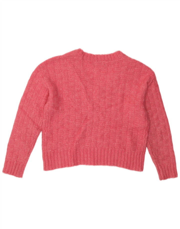 Marks & SPENCER Damen-Pullover, übergroß, V-Ausschnitt, Gr. 10, Größe S, Rosa