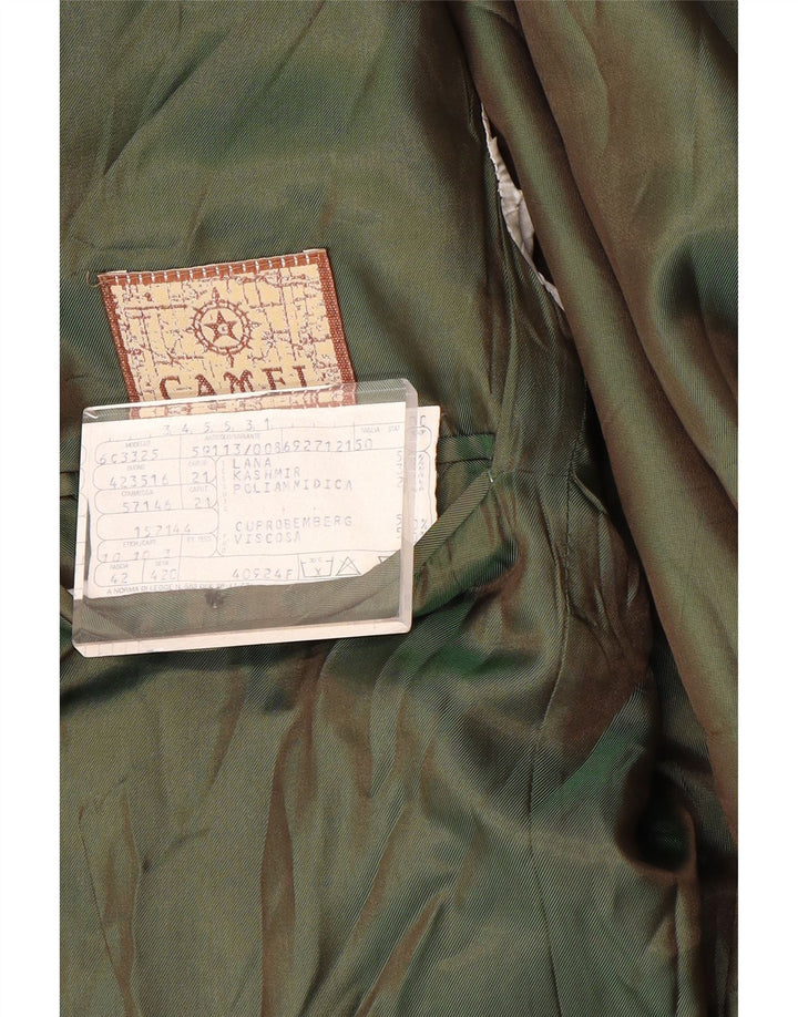 Camel Active Herren-Blazer mit 2 Knöpfen, IT 50, große grüne Wolle
