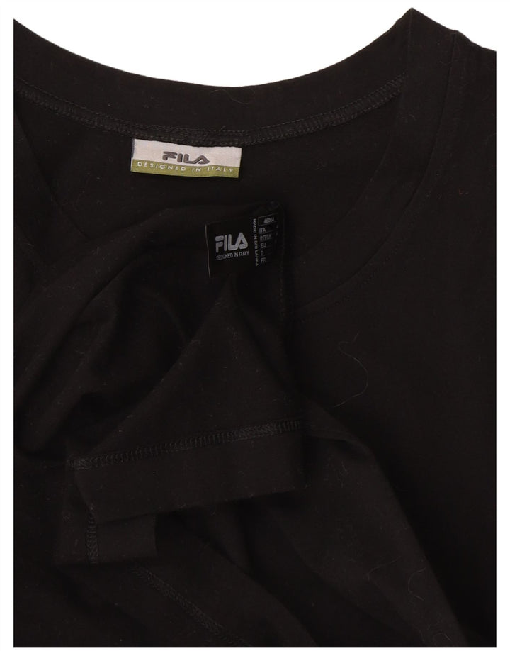 Fila Herren T-Shirt Top Medium Schwarz Baumwolle