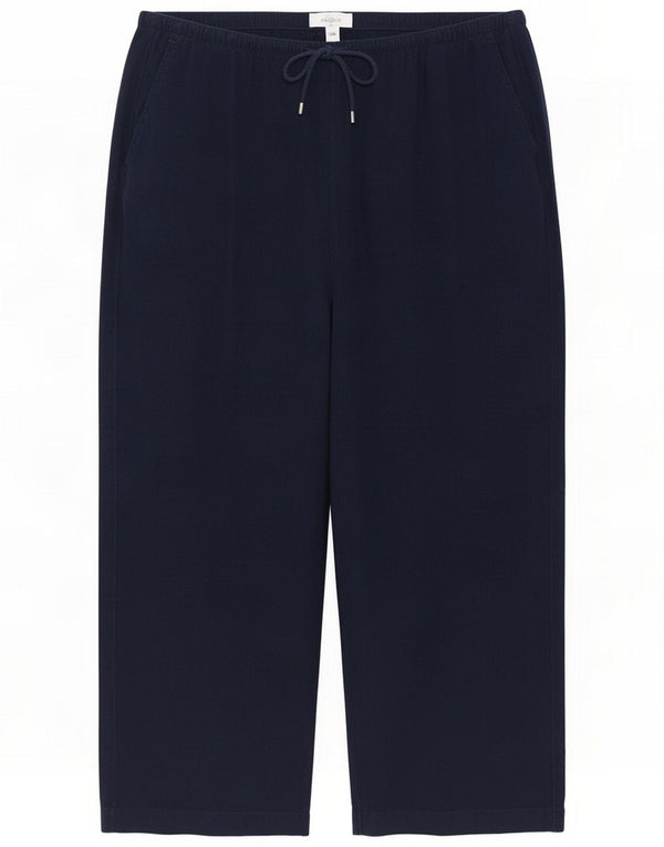 Marks & Spencer Damen-Chinohose mit hoher Taille, UK 18, XL, W36, L29, Marineblau
