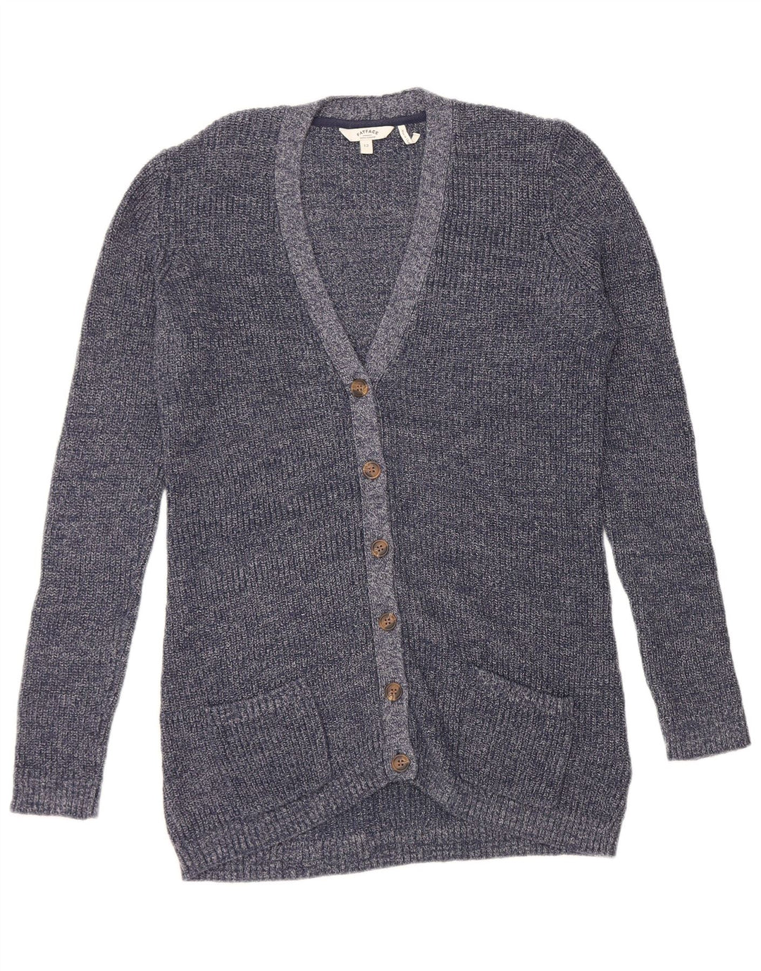 Fat Face Damen-Cardigan-Pullover UK 12 Medium Navy Blue Cotton