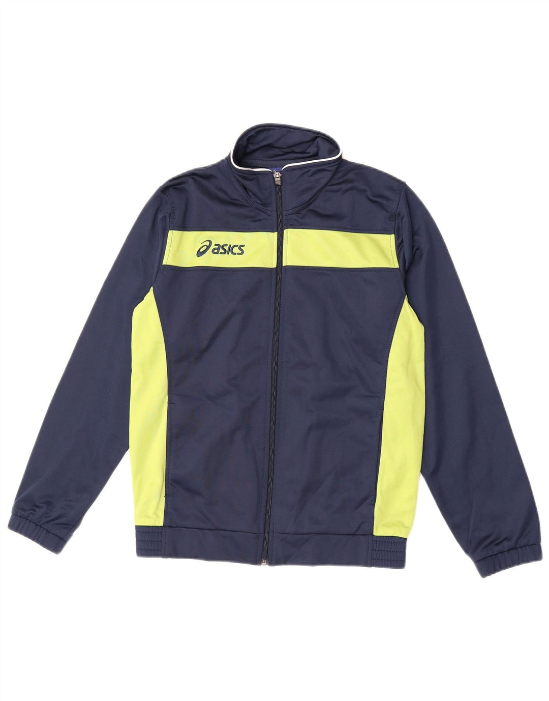 Asics Graphic Trainingsanzug-Oberteil für Jungen, 11–12 Jahre, Marineblau, Farbblock