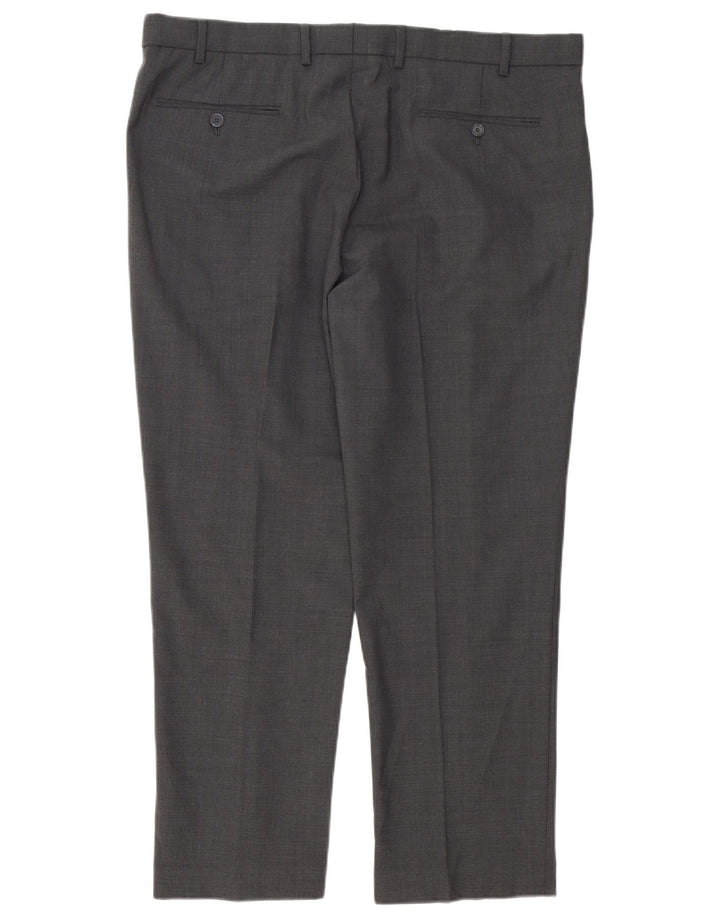 Marks & Spencer Herren-Anzughose, gerade, normal, W40, L29, graue Wolle