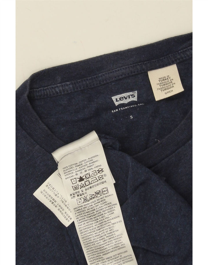 LEVI'S Herren-T-Shirt mit Grafik, Größe S, marineblaue Baumwolle
