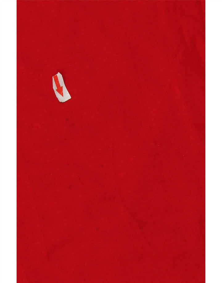Hugo Boss Herren-T-Shirt mit Grafik, groß, aus roter Baumwolle