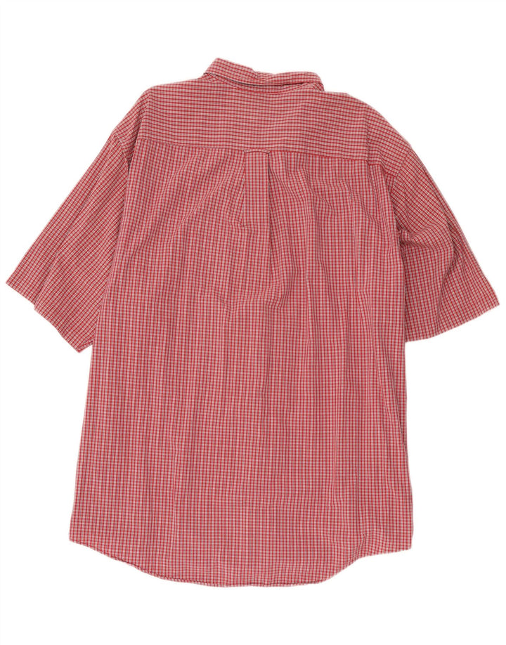 Nautica Herren-Kurzarmhemd 2XL, rot kariert, Baumwolle