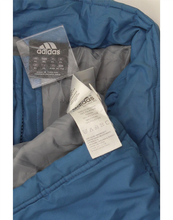 Adidas Herren Wattierte Jacke UK 42 XL Blau Polyester