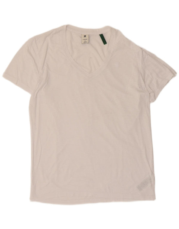 G-Star Mens T-Shirt Top Small White Cotton