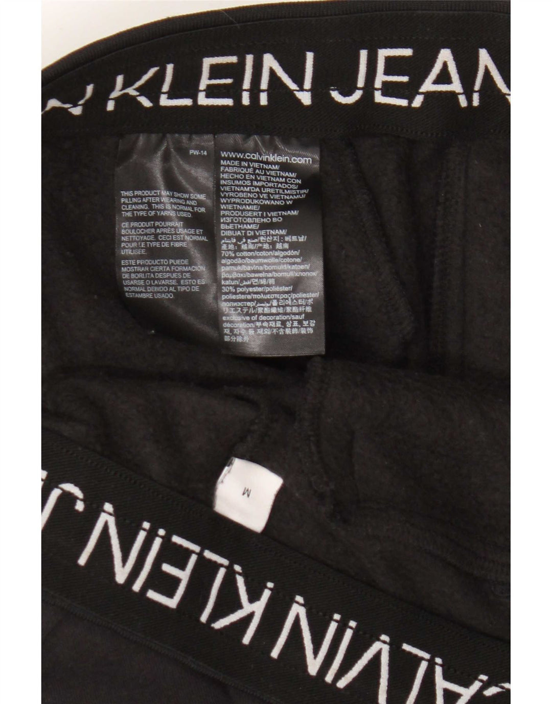 Calvin Klein Jeans Herren-Trainingshose, mittelschwarz, Baumwolle