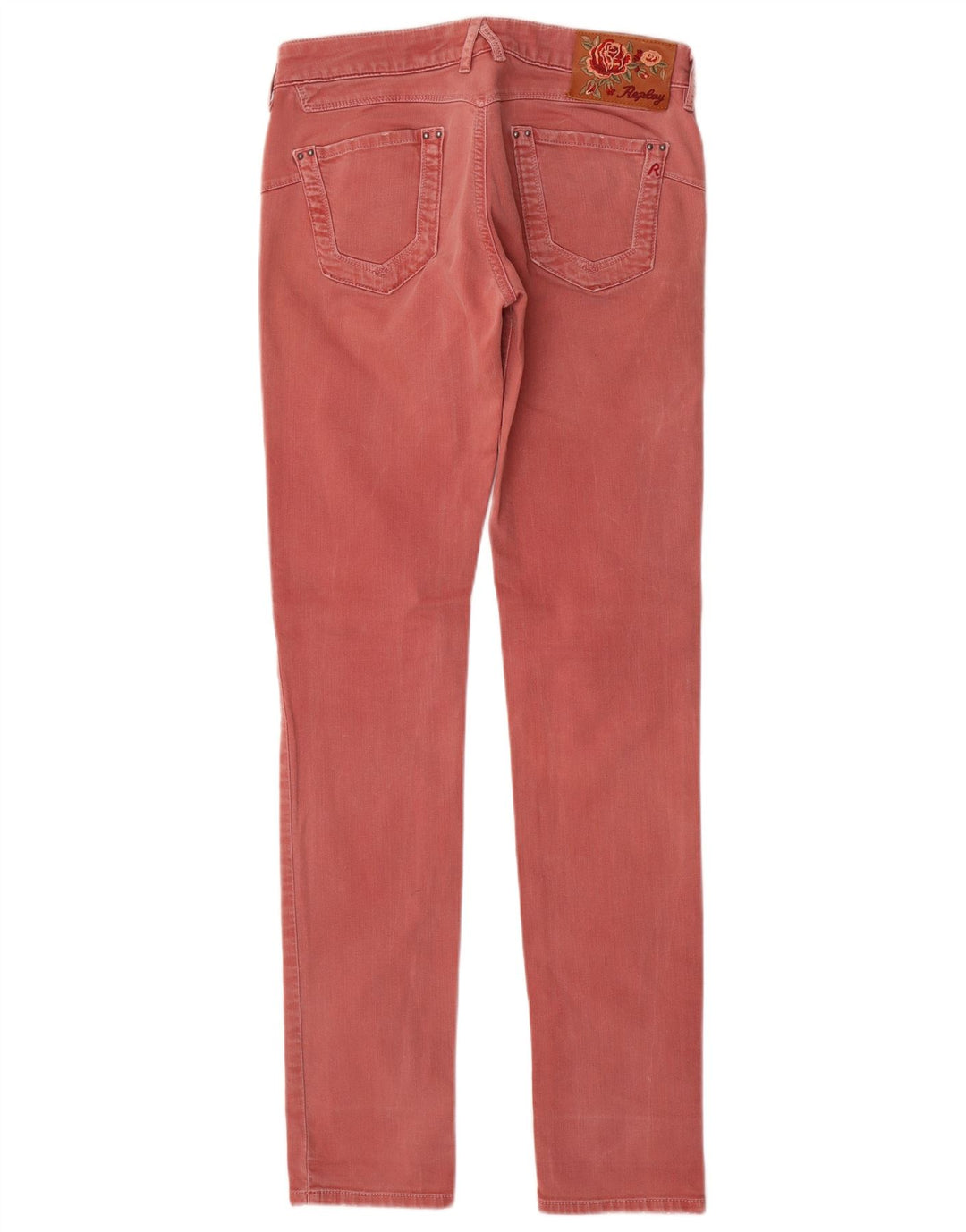 REPLAY Damen Low Skinny Jeans W29 L32 Rosa Baumwolle