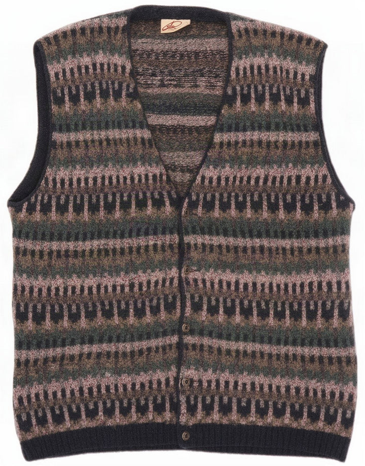 Rodes Herren-Strickjacke, mittelgroß, mehrfarbig, Fair-Isle-Wolle