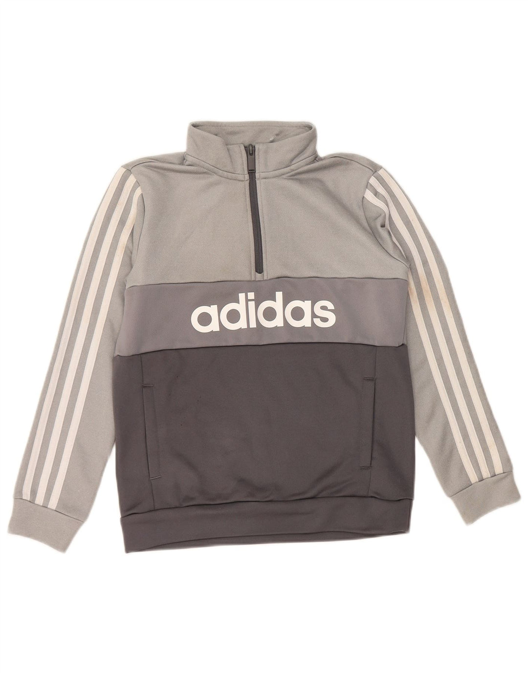 ADIDAS Jungen Aeroready Graphic Sweatshirt Pullover 9–10 Jahre Grau