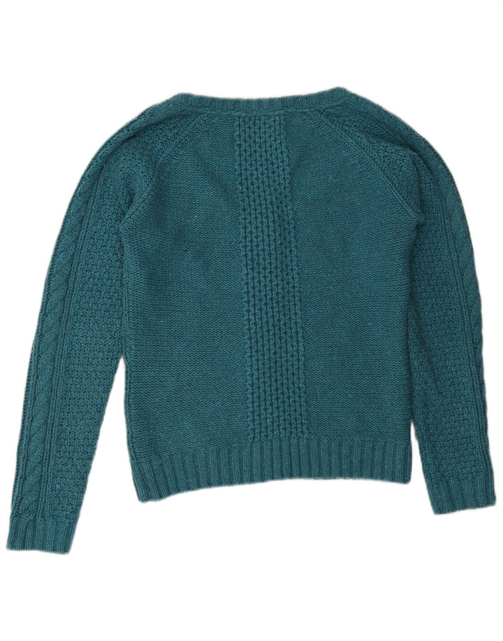 Fat Face Womens Oversized Cardigan Sweater UK 10 Small Blue Cotton