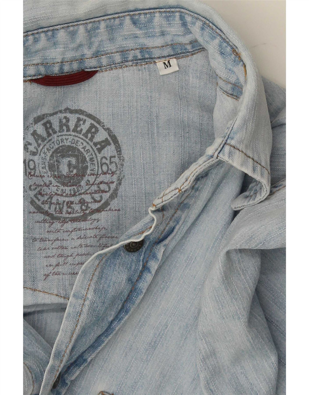 Carrera Herren-Jeanshemd aus mittelblauer Baumwolle