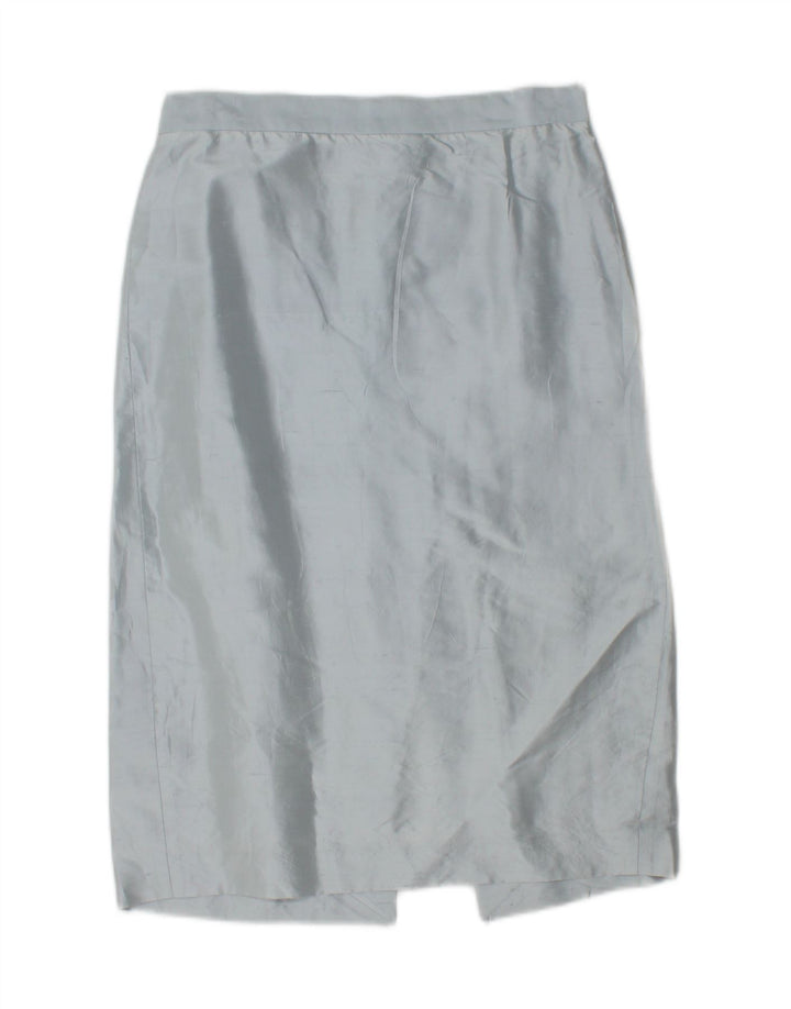 Alberto Biani Damen 3-Knopf-2-teiliges Rockset IT 42 Medium W26 Blaue Seide
