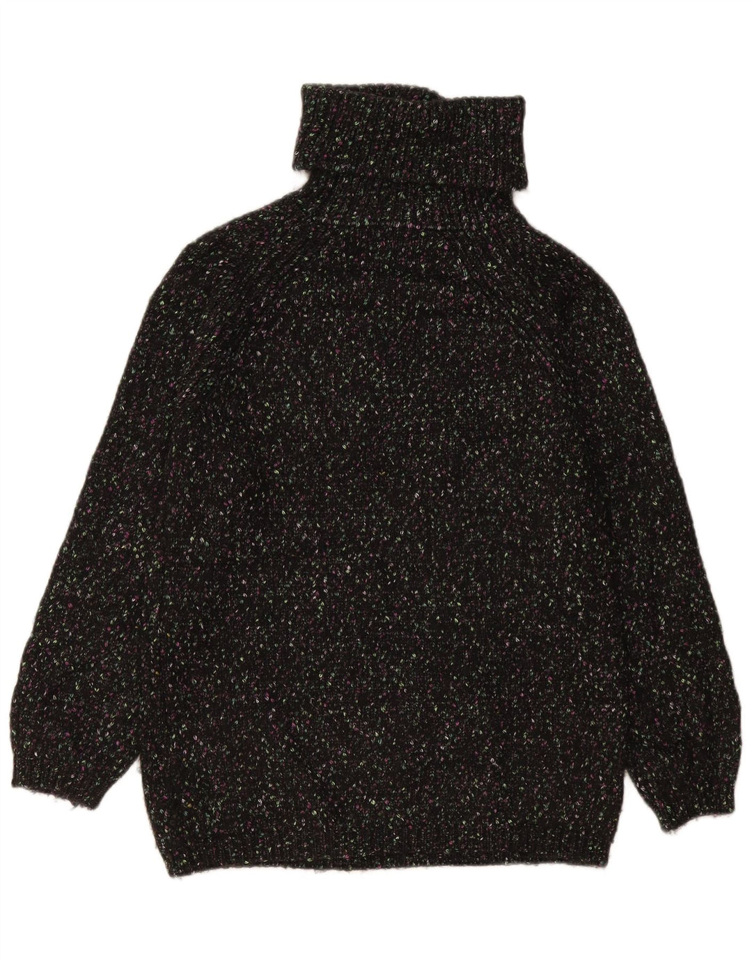 Marks & Spencer Damen-Pullover mit Rollkragen, Gr. 10, Größe S, Schwarz gefleckt