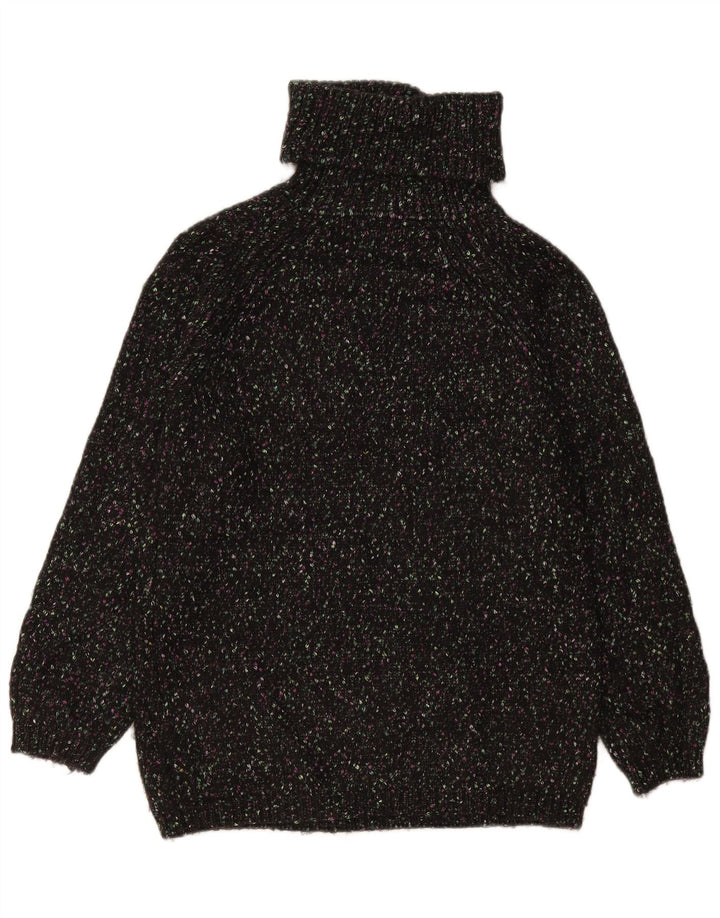 Marks & Spencer Damen-Pullover mit Rollkragen, Gr. 10, Größe S, Schwarz gefleckt
