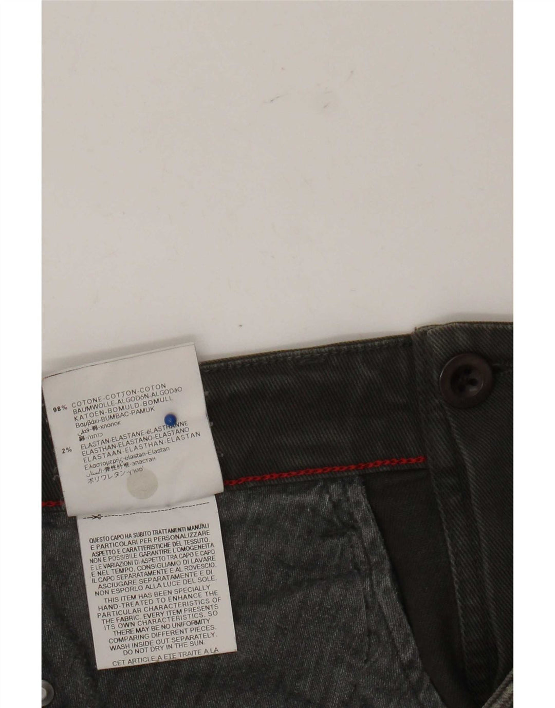 Replay Damen Mini-Jeansrock W27 Small Khaki Baumwolle