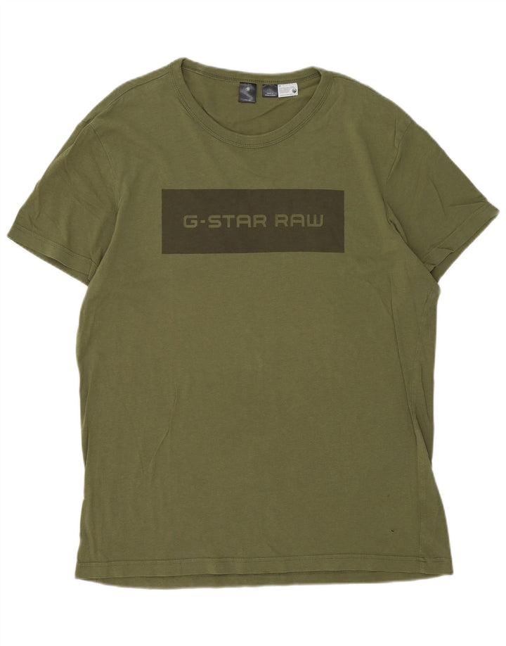 G-Star Herren Grafik-T-Shirt-Oberteil, groß, grüne Baumwolle