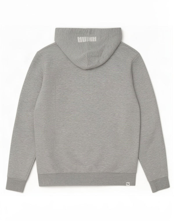Puma Womens Graphic Regular Fit Kapuzenpullover UK 16 Large Grau meliert