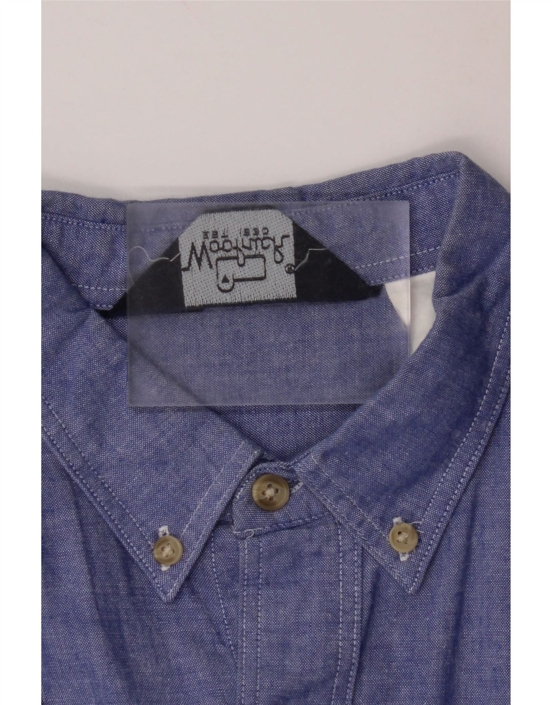 VINTAGE Herren Kurzarmhemd XL Blau
