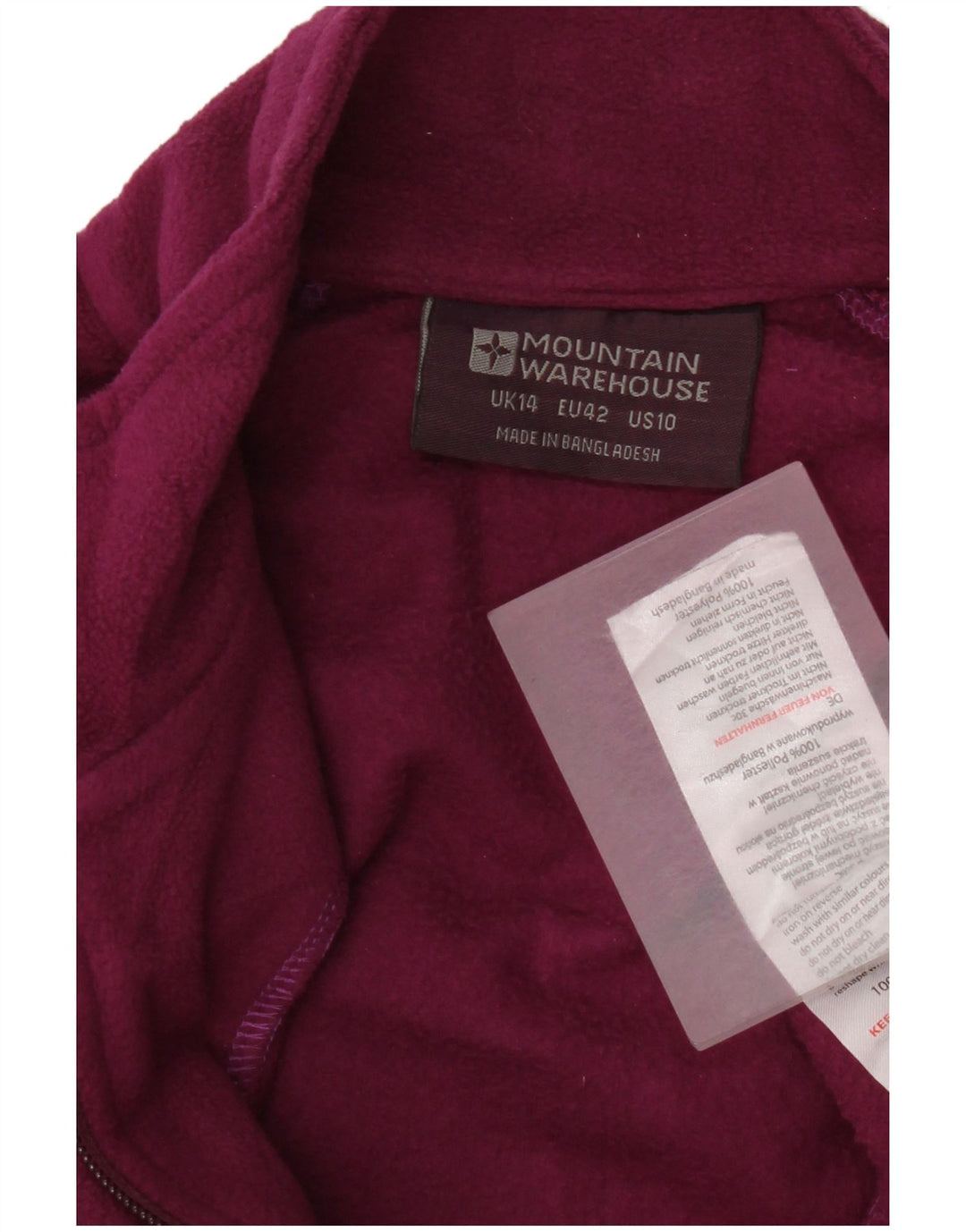 Mountain Warehouse Fleecejacke für Damen, UK 14, Größe L, Lila, Polyester