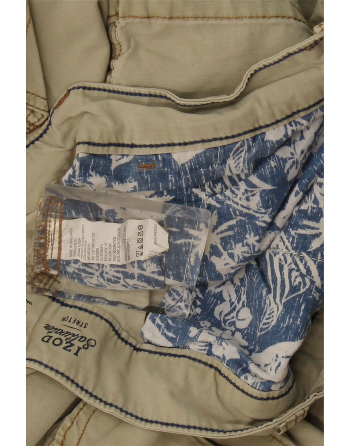 IZOD Herren Salt Water Cargo Shorts W48 4XL Grüne Baumwolle