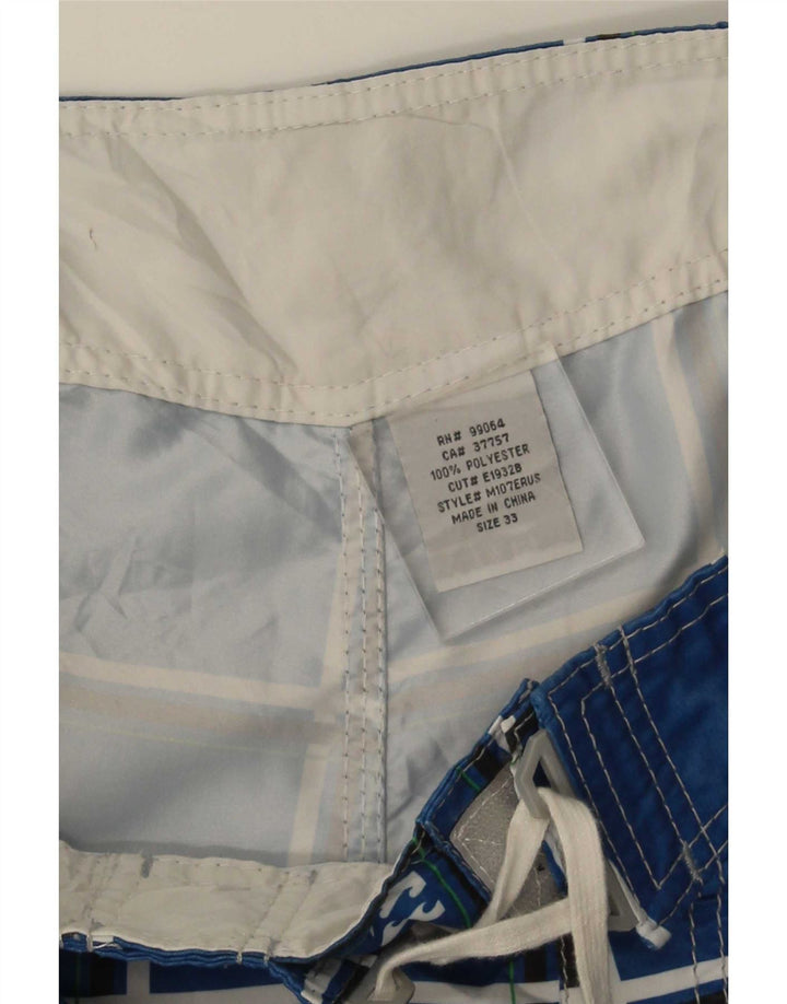 Billabong Herren-Badeshorts aus mittelblau kariertem Polyester