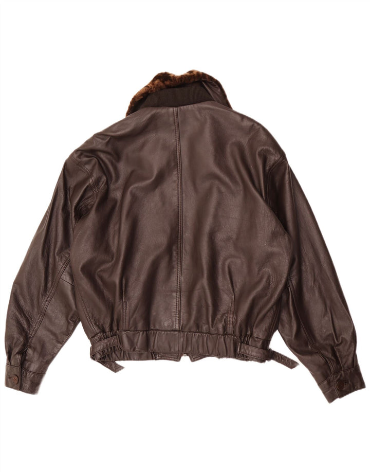 Cleiren Herren Lederjacke IT 50 großes braunes Leder