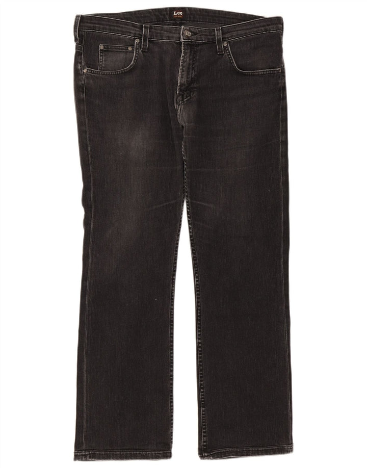 Lee Herren Knox Straight Jeans W36 L30 Schwarze Baumwolle