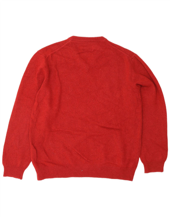 MARLBORO CLASSICS Damen-Pullover mit V-Ausschnitt, 3XL, rote Wolle