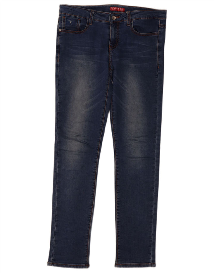 Guess Damen Slim Jeans UK 12 Medium W30 L28 Blaue Baumwolle