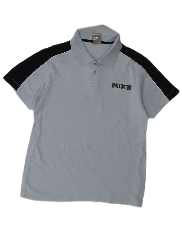Nike Herren-Poloshirt UK 39/41 Mittelblauer Farbblock