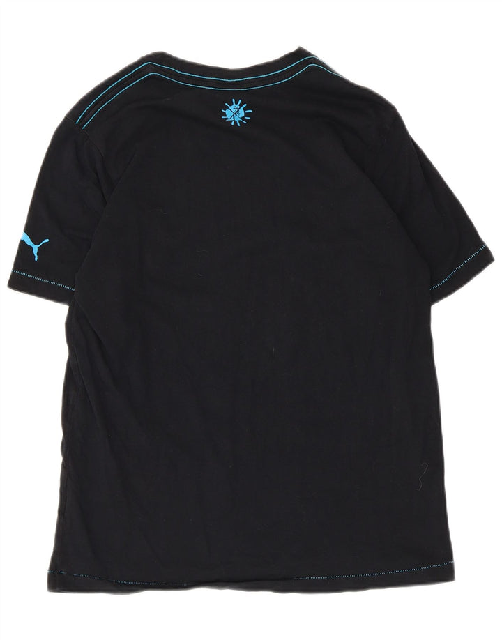 Puma Herren Grafik T-Shirt Top Small Schwarz Baumwolle