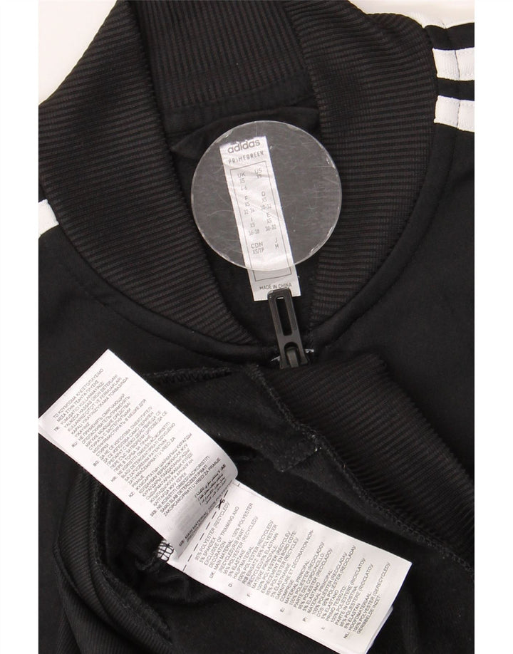 ADIDAS Damen Trainingsanzug Top Jacke UK 4/6 XS Schwarz Polyester