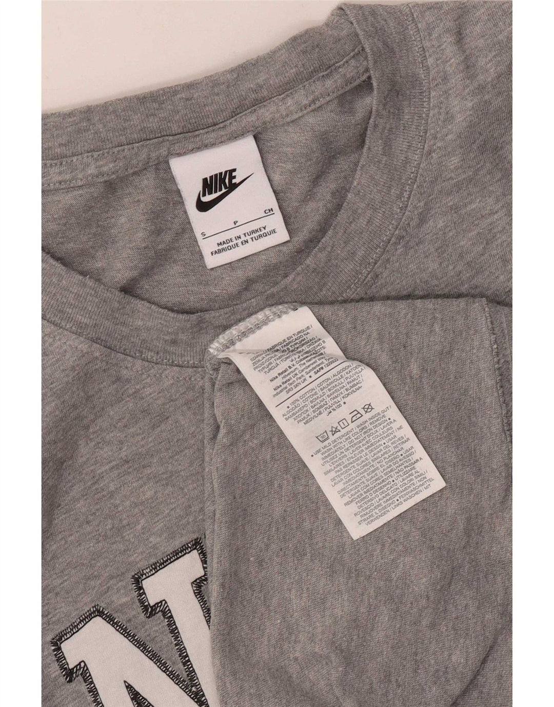 Nike Herren-T-Shirt mit Grafik, klein, grau gestreift, Baumwolle