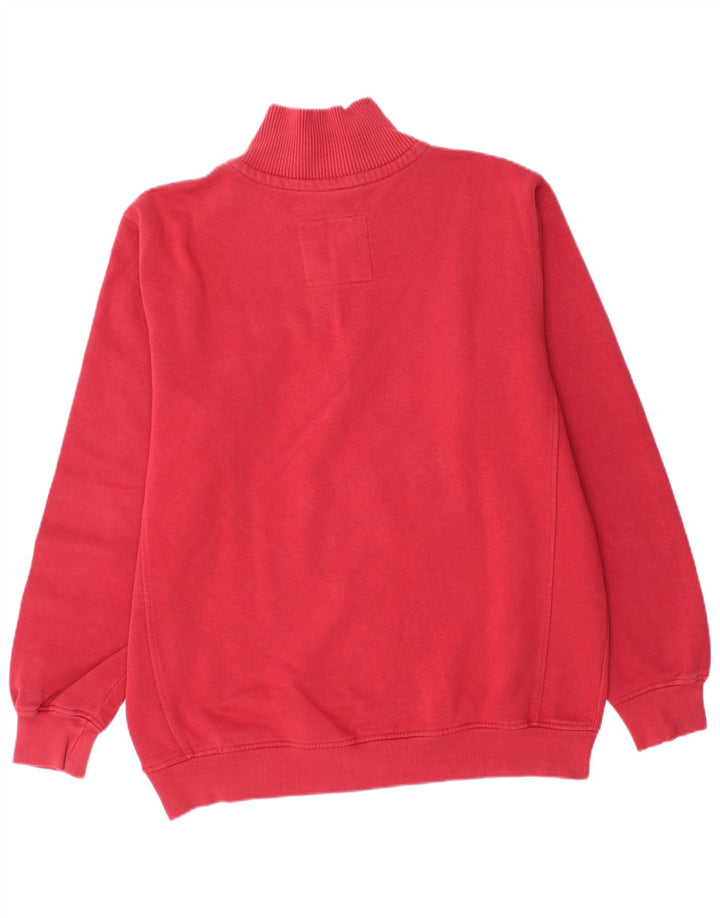 ROADSIGN AUSTRALIA Herren-Sweatshirt mit Reißverschluss am Hals, große rote Baumwolle