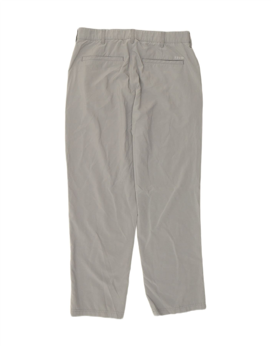 Izod Herren Chinohose W34 L30 Graues Polyester
